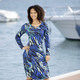 Langarm - Kleid in Schlupfform – Farbe ROYALBLAU-MINT-SCHWARZ-BUNT – Ansicht 3 Langarm - Kleid in Schlupfform, in Größe 036 bis 052, in Farbe ROYALBLAU-MINT-SCHWARZ-BUNT – Farbe ROYALBLAU-MINT-SCHWARZ-BUNT – Ansicht 3