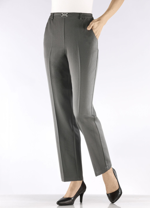 Hosen in Schlupfform - Hose mit schmückendem Zierteil , in Größe 019 bis 054, in Farbe SCHWARZ Ansicht 6