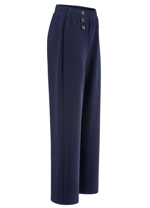 Hosen in Schlupfform - Hose mit dekorativen Zierknöpfen, in Größe 019 bis 054, in Farbe PFLAUME Ansicht 4