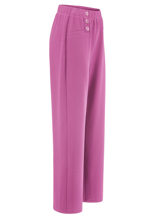 Hosen in Schlupfform - Hose mit dekorativen Zierknöpfen, in Größe 019 bis 054, in Farbe PFLAUME Ansicht 13
