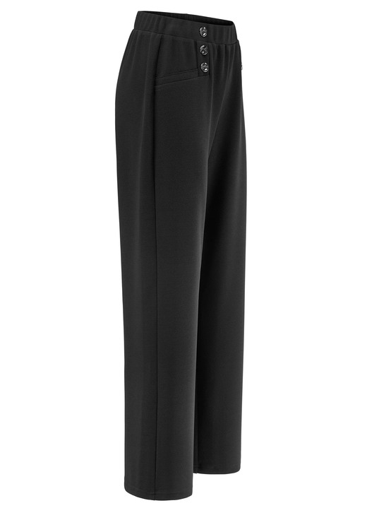 Hosen in Schlupfform - Hose mit dekorativen Zierknöpfen, in Größe 019 bis 054, in Farbe PFLAUME Ansicht 7