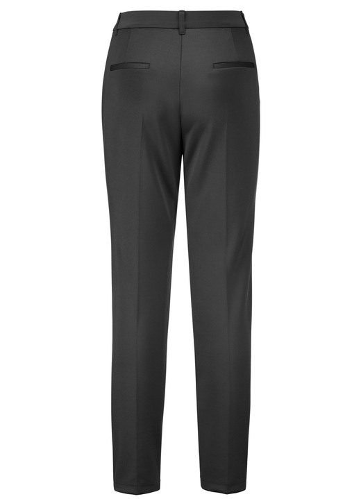 Hosen mit Knopf- und Reißverschluss - Edle schimmernde Hose Ansicht 2 Hosen mit Knopf- und Reißverschluss - Edle schimmernde Hose, in Größe 018 bis 052, in Farbe SCHWARZ Ansicht 2