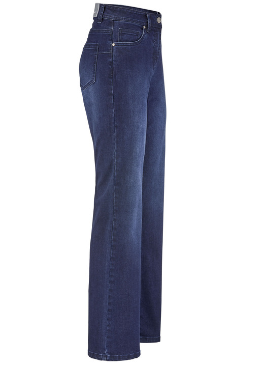Hosen mit Knopf- und Reißverschluss - Jeans mit modischer Beinweite , in Größe 018 bis 052, in Farbe DUNKELBLAU Ansicht 1