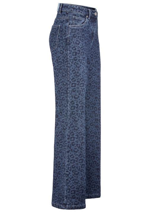 Hosen mit Knopf- und Reißverschluss - Jeans in aktueller Leo-Dessinierung Hosen mit Knopf- und Reißverschluss - Jeans in aktueller Leo-Dessinierung, in Größe 017 bis 050, in Farbe DUNKELBLAU