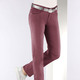 Hosen mit Knopf- und Reißverschluss - Softe Hose in 5-Pocket-Form, in Größe 017 bis 050, in Farbe BORDEAUX – Farbe BORDEAUX – Ansicht 3