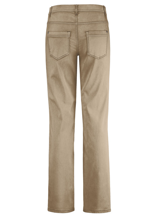 Hosen mit Knopf- und Reißverschluss - Softe Hose in 5-Pocket-Form, in Größe 017 bis 050, in Farbe BORDEAUX Ansicht 15