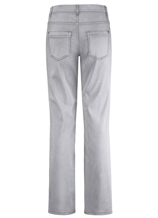 Hosen mit Knopf- und Reißverschluss - Softe Hose in 5-Pocket-Form, in Größe 017 bis 050, in Farbe BORDEAUX Ansicht 11