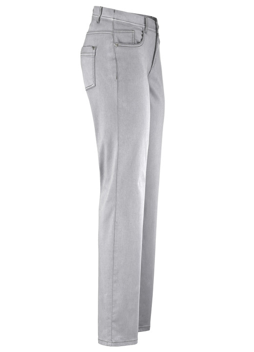 Hosen mit Knopf- und Reißverschluss - Softe Hose in 5-Pocket-Form, in Größe 017 bis 050, in Farbe BORDEAUX Ansicht 10