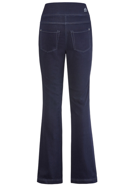 Hosen in Schlupfform - Yoga-Jeans mit ausgestellter Fußweite , in Größe 017 bis 050, in Farbe DUNKELBLAU Ansicht 2