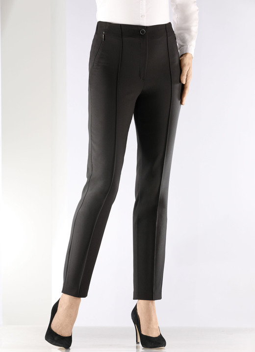 Hosen in Schlupfform - Hose mit angeschnittenem Bund, in Größe 018 bis 052, in Farbe SCHWARZ Ansicht 3