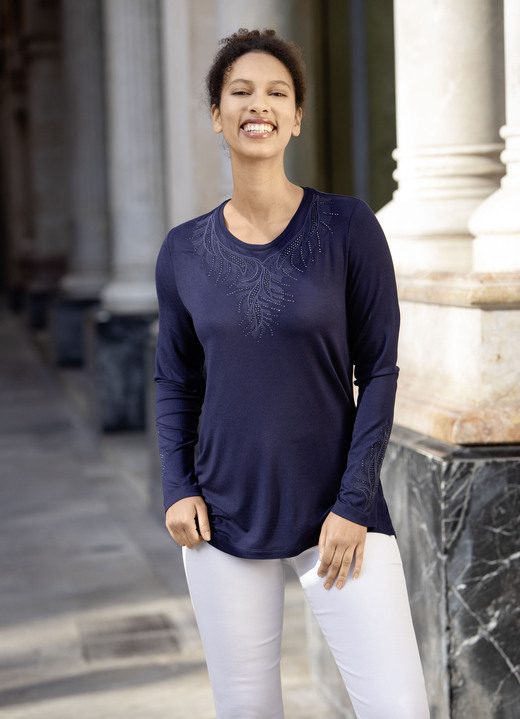 Blusen & Tuniken - Shirt-Tunika mit Ton-in-Ton Stickerei Ansicht 4 Blusen & Tuniken - Shirt-Tunika mit Ton-in-Ton Stickerei, in Größe 036 bis 054, in Farbe SCHWARZ Ansicht 4