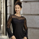 Blusen & Tuniken - Shirt-Tunika mit Nietenzier – Farbe SCHWARZ – Ansicht 1 Blusen & Tuniken - Shirt-Tunika mit Nietenzier, in Größe 036 bis 052, in Farbe SCHWARZ – Farbe SCHWARZ – Ansicht 1