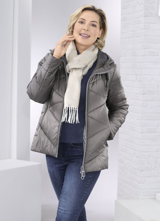 Winterjacken - Jacke mit fester Kapuze, in Größe 036 bis 052, in Farbe GOLDBEIGE Ansicht 4