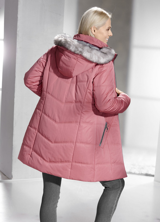 Winterjacken - Longjacke mit abnehmbarem Kunstpelz-Besatz, in Größe 038 bis 054, in Farbe HUMMER Ansicht 2