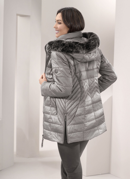 Winterjacken - Jacke mit abnehmbarem Kunstpelz-Besatz, in Größe 036 bis 054, in Farbe KROKUS Ansicht 4