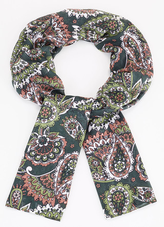 Schal mit Fantasieblüten-Dessin