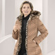 Winterjacken - Jacke mit Kunstpelz-Innenausstattung in der Kapuze, in Größe 034 bis 052, in Farbe GOLDBEIGE – Farbe GOLDBEIGE – Ansicht 12