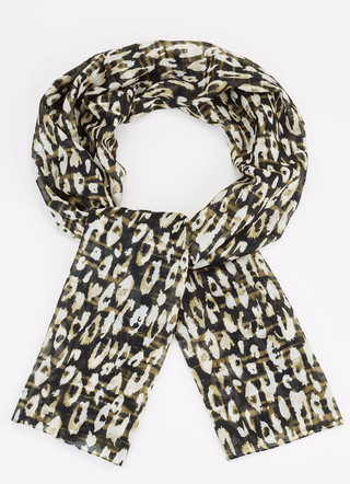 Schal mit Raubtierfell-Dessin