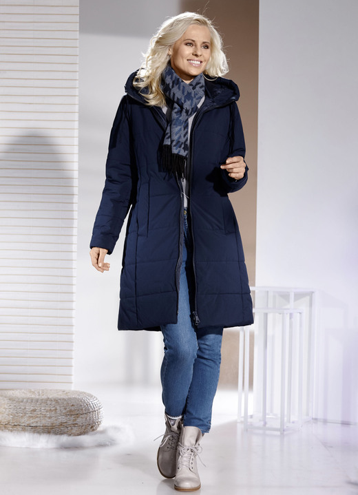 Jacken & Mäntel - Kurzmantel mit fester Kapuze, in Größe 038 bis 054, in Farbe NACHTBLAU Ansicht 2