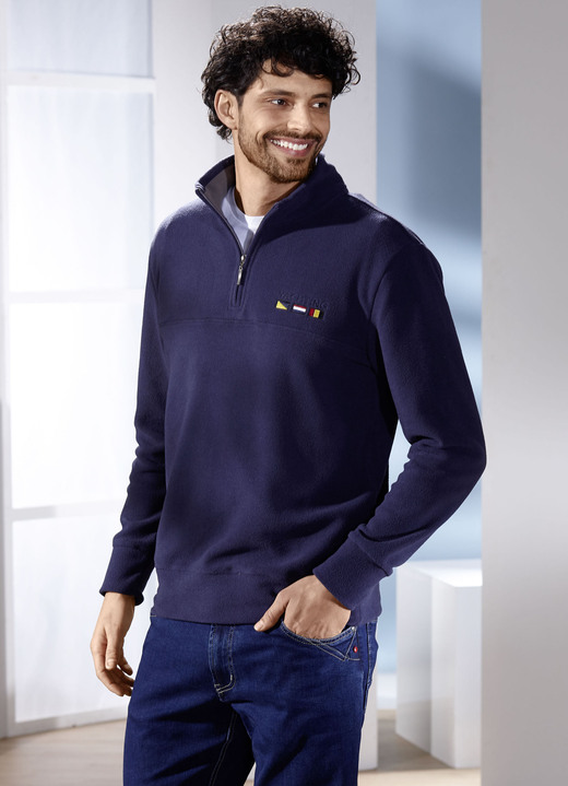 Sweatshirts - Fleecetroyer in 3 Farben Sweatshirts - Fleecetroyer in 3 Farben, in Größe 046 bis 064, in Farbe MARINE