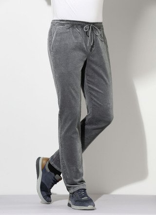 Schlupfcordhose mit Gummibund rundum in 3 Farben