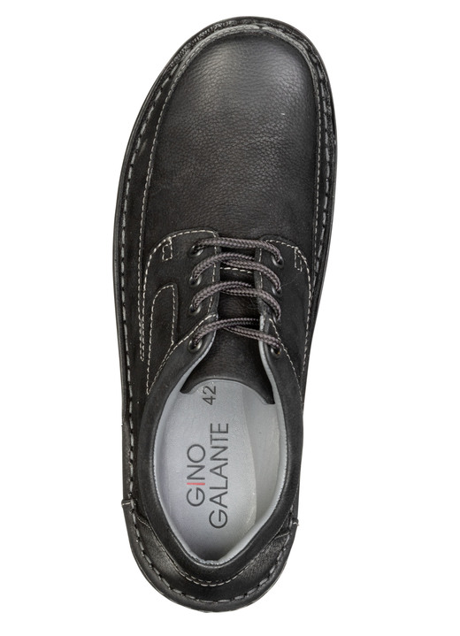Slipper & Schnürschuhe - GINO GALANTE, klassische Herren-Schnürschuhe, mit herausnehmbarem Fußbett, in Größe 040 bis 046, in Farbe SCHWARZ Ansicht 2