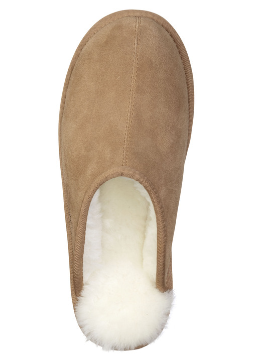 Hausschuhe - GINO GALANTE, trendige Herren-Hausschuhe, mit Lammfell, in Größe 041 bis 047, in Farbe CAMEL Ansicht 2