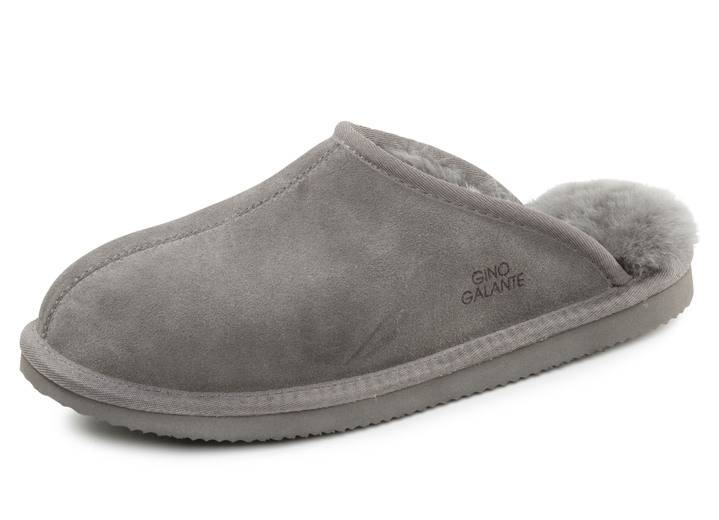 Hausschuhe - GINO GALANTE, trendige Herren-Hausschuhe, mit Lammfell, in Größe 041 bis 047, in Farbe CAMEL Ansicht 4