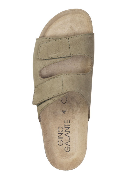 Sandalen & Pantoletten - GINO GALANTE, klassiche Herren-Pantoletten, Weite H, mit Klettverschluss, in Größe 040 bis 046, in Farbe BRAUN Ansicht 5