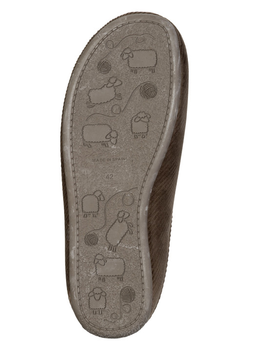 Hausschuhe - Elegante Herren-Hausschuhe, mit herausnehmbarem Fußbett, in Größe 040 bis 046, in Farbe MARINE Ansicht 6