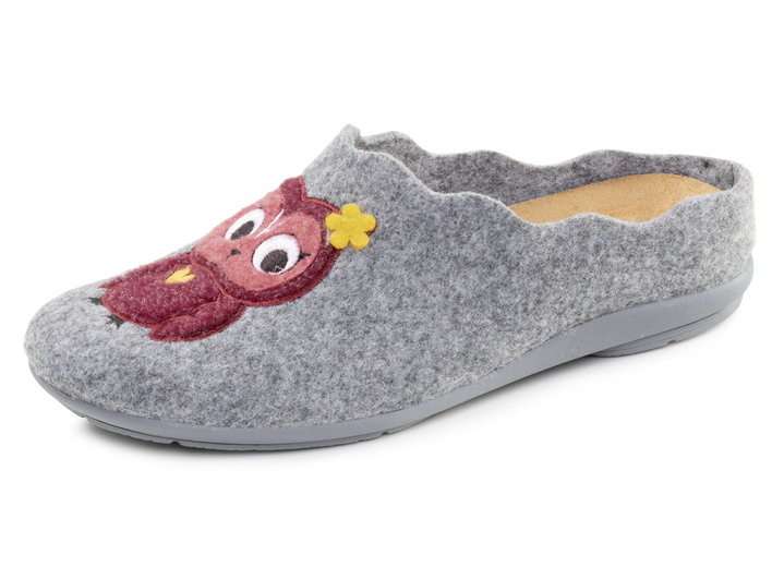 Hausschuhe - Laurina, klassiche Damen-Hausschuhe, mit herausnehmbarem Fußbett, in Größe 036 bis 041, in Farbe BORDEAUX Ansicht 5