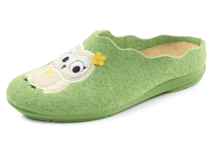 Hausschuhe - Laurina, klassiche Damen-Hausschuhe, mit herausnehmbarem Fußbett, in Größe 036 bis 041, in Farbe BORDEAUX Ansicht 8