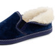 Hausschuhe - Laurina, warme Damen-Hausschuhe, mit Gummizug, in Größe 036 bis 042, in Farbe MARINE – Farbe MARINE – Ansicht 1
