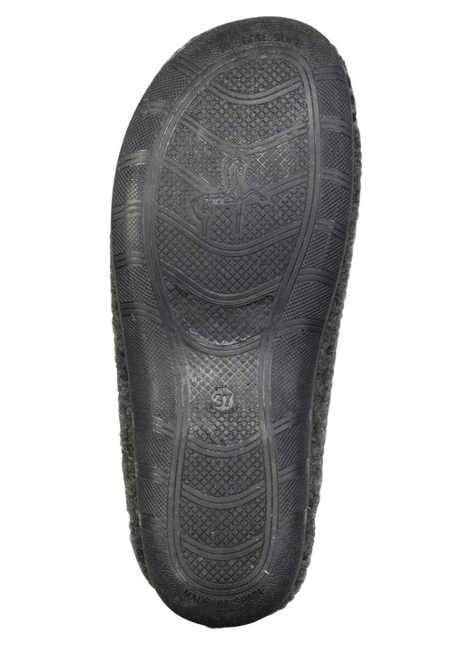 Hausschuhe - Laurina, trendige Damen-Hausschuhe, Weite H, mit Leo-Druck, in Größe 036 bis 042, in Farbe ANTHRAZIT-ROT Ansicht 6