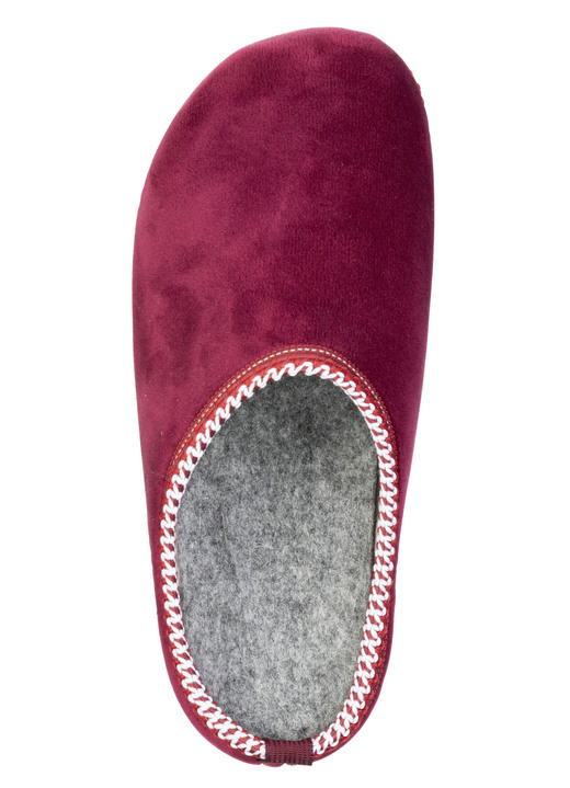 Hausschuhe - Laurina, klassische Damen-Hausschuhe, Weite G, mit gemusterter Bordüre, in Größe 036 bis 042, in Farbe BEIGE Ansicht 5