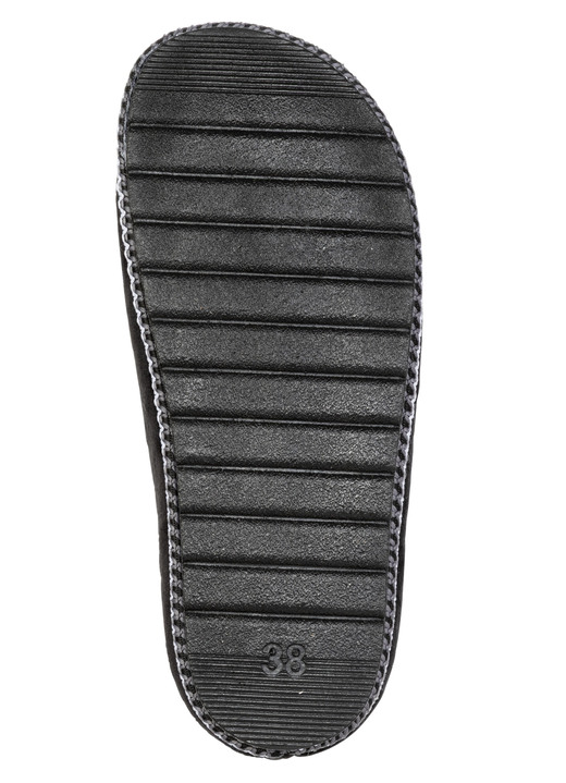 Hausschuhe - Laurina, klassische Damen-Hausschuhe, Weite G, mit gemusterter Bordüre, in Größe 036 bis 042, in Farbe BEIGE Ansicht 10