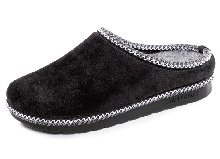 Hausschuhe - Laurina, klassische Damen-Hausschuhe, Weite G, mit gemusterter Bordüre, in Größe 036 bis 042, in Farbe BEIGE Ansicht 8