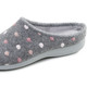 Hausschuhe - Laurina, klassische Damen-Hausschuhe, mit Pünktchen-Stickerei, in Größe 036 bis 042, in Farbe GRAU – Farbe GRAU – Ansicht 1