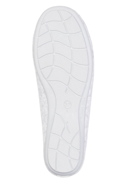 Hausschuhe - Laurina, klassische Damen-Hausschuhe, mit herausnehmbarem Fußbett, in Größe 036 bis 042, in Farbe HELLGRAU Ansicht 3