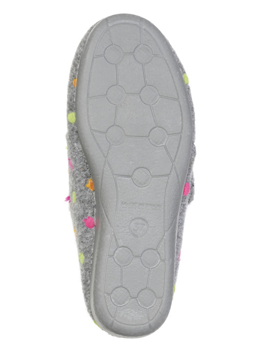 Damen - Laurina, klassische Damen-Hausschuhe, mit Klettverschluss, in Größe 036 bis 042, in Farbe GRAU Ansicht 3