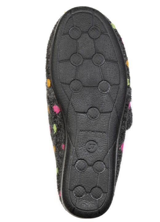 Damen - Laurina, klassische Damen-Hausschuhe, mit Klettverschluss, in Größe 036 bis 042, in Farbe GRAU Ansicht 6