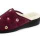 Hausschuhe - Gefütterte Damen-Hausschuhe, mit Schurwolle, in Größe 036 bis 042, in Farbe BORDEAUX – Farbe BORDEAUX – Ansicht 1