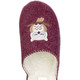 Hausschuhe - Gefütterte Damen-Hausschuhe, mit Schurwolle, in Größe 036 bis 042, in Farbe MARINE – Farbe BORDEAUX – Ansicht 2