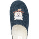 Hausschuhe - Gefütterte Damen-Hausschuhe, mit Schurwolle, in Größe 036 bis 042, in Farbe MARINE – Farbe MARINE – Ansicht 2