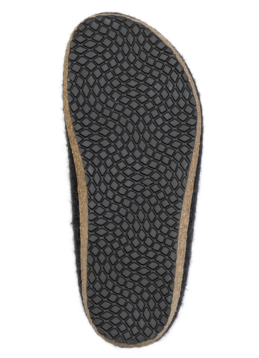 Hausschuhe - Edle Damen-Hausschuhe, Weite G, aus Schurwolle, nahtlos handgefilzt, in Größe 036 bis 042, in Farbe GRAFIT Ansicht 3