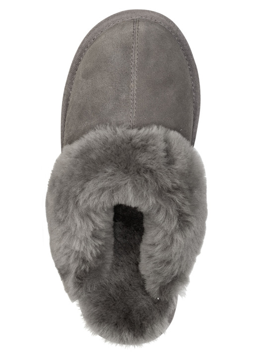 Hausschuhe - ELENA EDEN, warme Damen-Hausschuhe, mit Lammfell, in Größe 036 bis 042, in Farbe CAMEL Ansicht 5