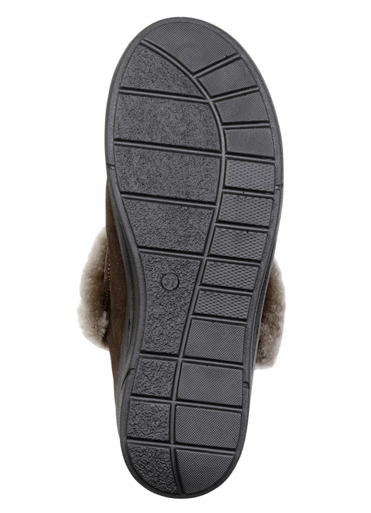 Hausschuhe - ELENA EDEN, warme Damen-Hausschuhe, Weite H, mit Lammfell, in Größe 036 bis 041, in Farbe MARINE Ansicht 9