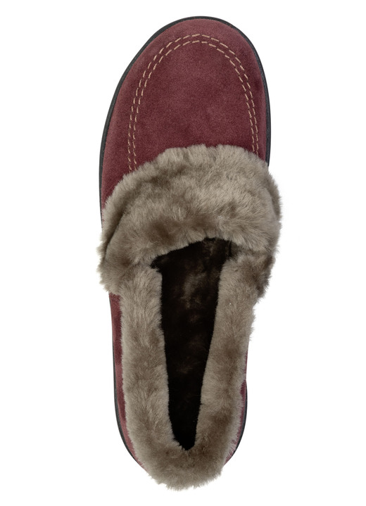 Hausschuhe - ELENA EDEN, warme Damen-Hausschuhe, Weite H, mit Lammfell, in Größe 036 bis 041, in Farbe MARINE Ansicht 5