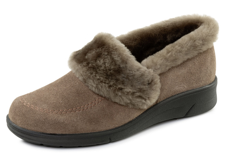 Hausschuhe - ELENA EDEN, warme Damen-Hausschuhe, Weite H, mit Lammfell, in Größe 036 bis 041, in Farbe BORDEAUX Ansicht 7