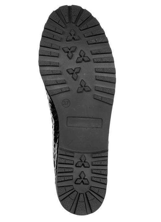 Pumps & Ballerina - ELENA EDEN, elegante Damen-Ballerinas, Weite G, mit Gummizug, in Größe 036 bis 042, in Farbe SCHWARZ Ansicht 3